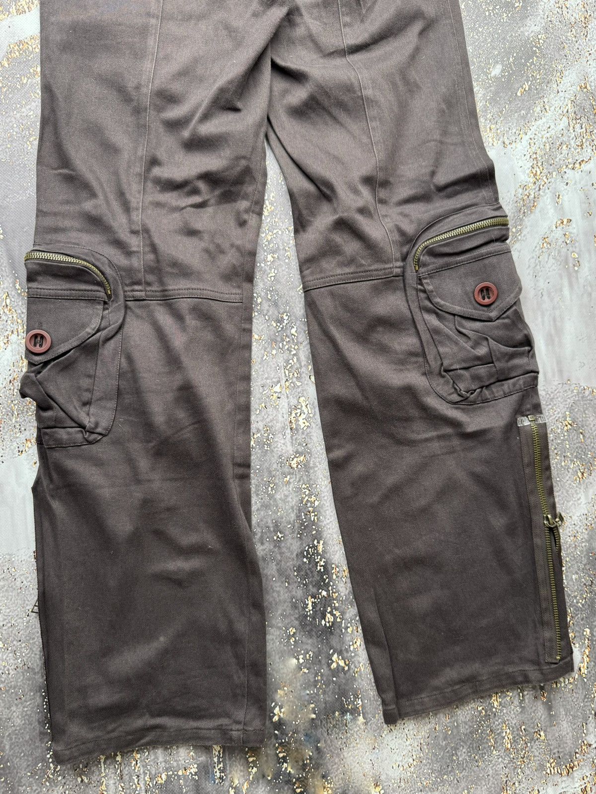 Other Vintage Multi Pocket Zipped Bondage Pants Size 26" / US 2 / IT 38 - 9 Thumbnail