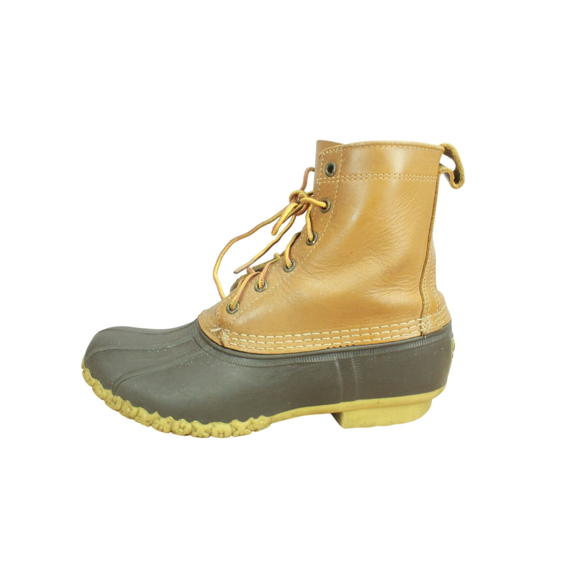 L.L. Bean LL Bean Unlined Brown Leather Ankle Duck Boots Size US 10 / IT 40 - 1 Thumbnail