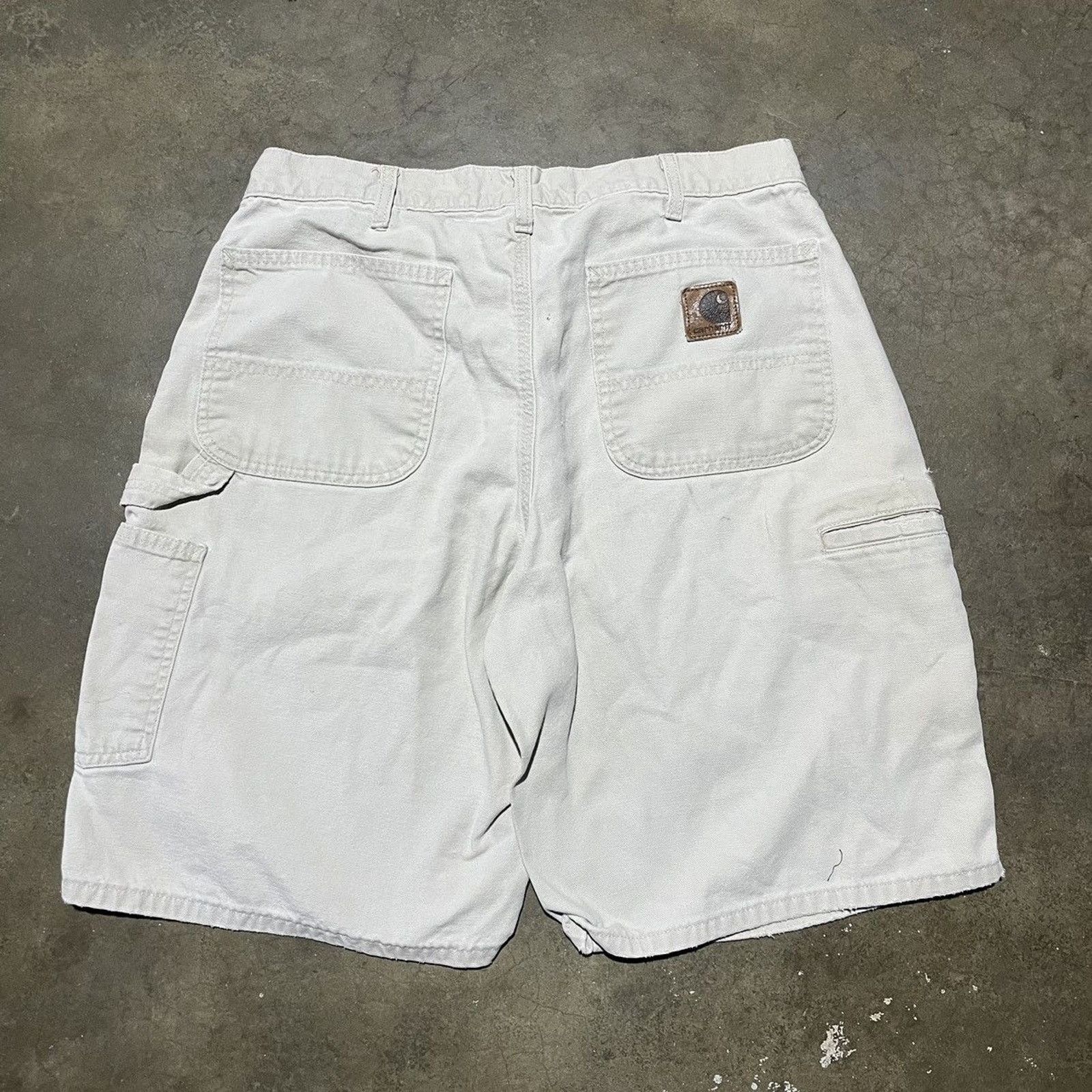 Carhartt Vintage 90s Carhartt Beige Carpenter Shorts 33x9.5 Size US 33 - 3 Thumbnail