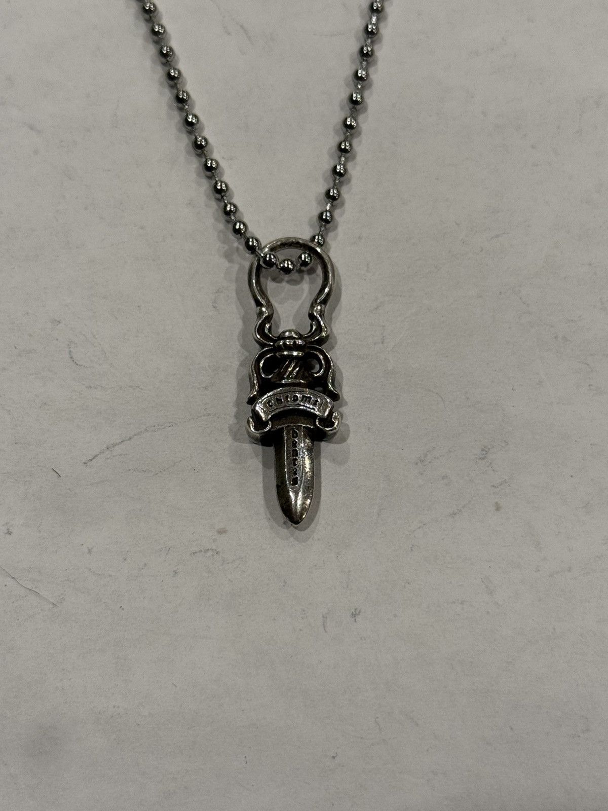 Chrome Hearts Chrome Hearts Dagger Pendant Silver Ball Chain Necklace 925 Size ONE SIZE - 2 Thumbnail