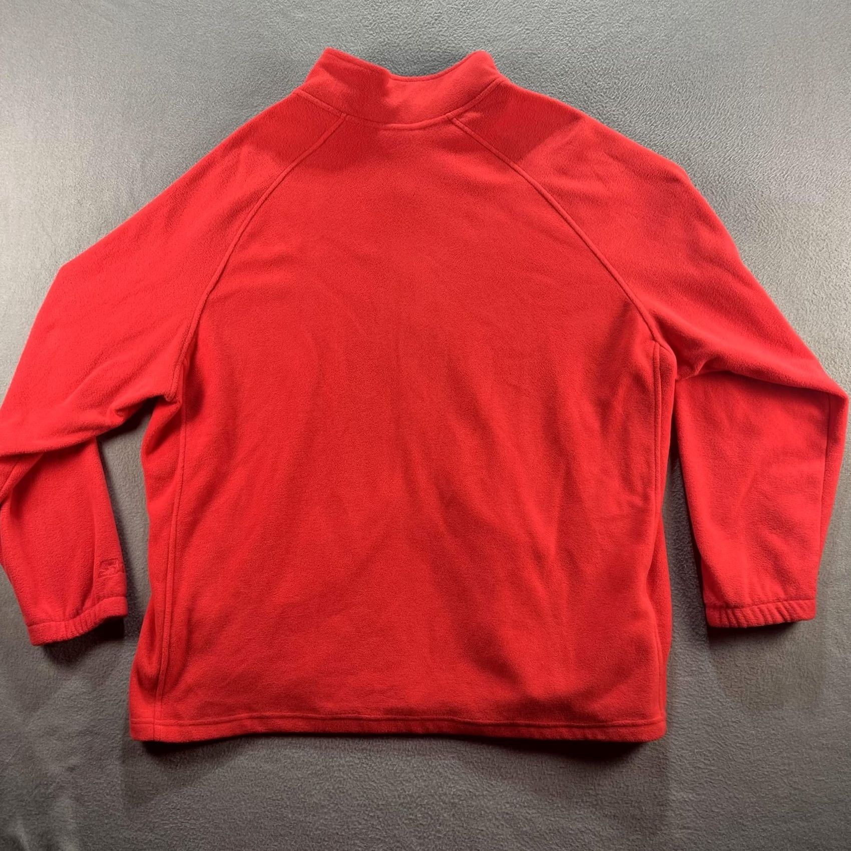 Starter Starter Jacket Mens 2XL Fleece Red Gray Trim Full Zip High Collar Pockets Raglan Size US XXL / EU 58 / 5 - 3 Thumbnail