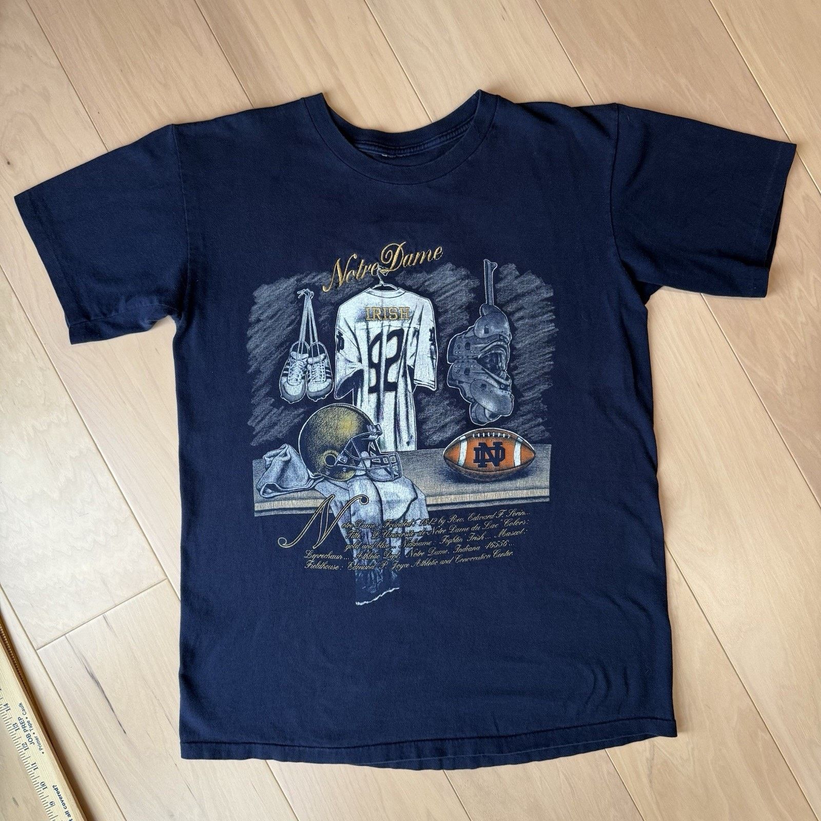 Nutmeg Vintage Notre Dame Fighting Irish Shirt L Navy 90s Nutmeg Size US L / EU 52-54 / 3 - 2 Thumbnail