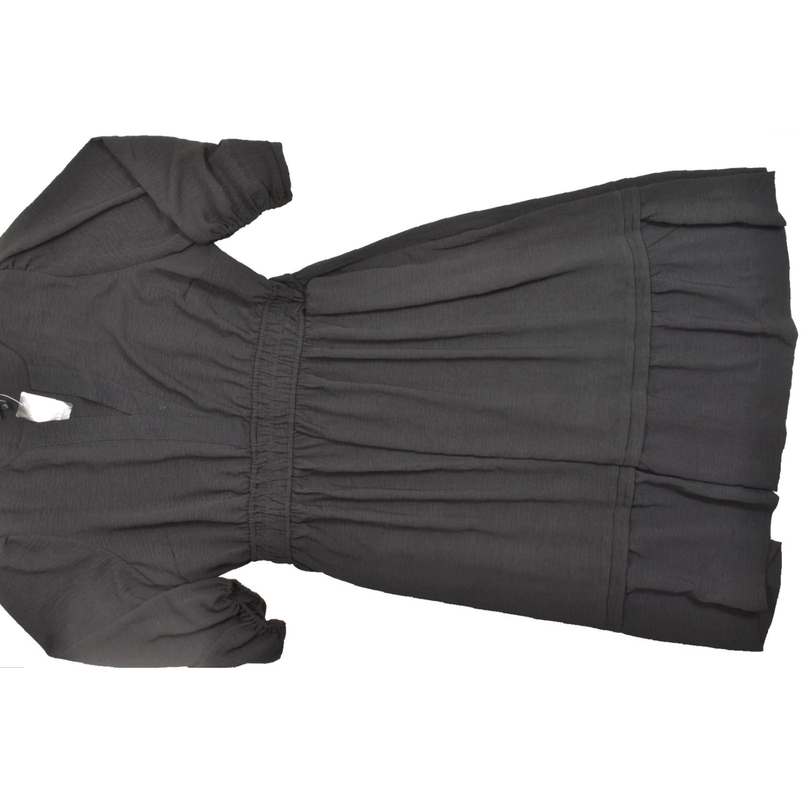 Torrid Torrid Shirt Dress Black 2X Plus Size Midi Short Sleeve V-Neck Pullover Casual Women Size XXL / US 16-18 / IT 52-54 - 2 Thumbnail