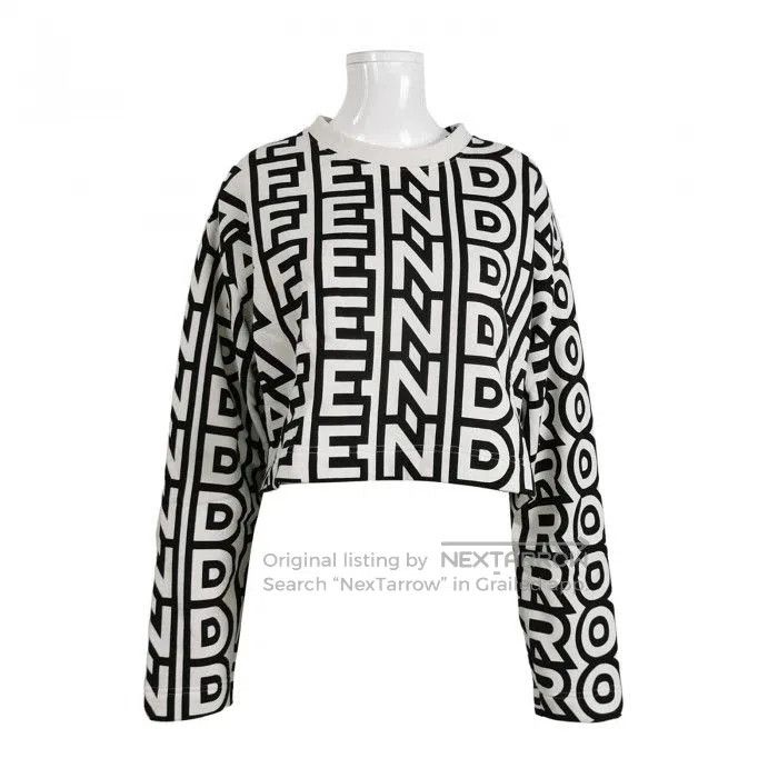 Fendi Fendi Cotton Logo Crewneck Sweatshirt M. Size US M / EU 48-50 / 2 - 1 Thumbnail