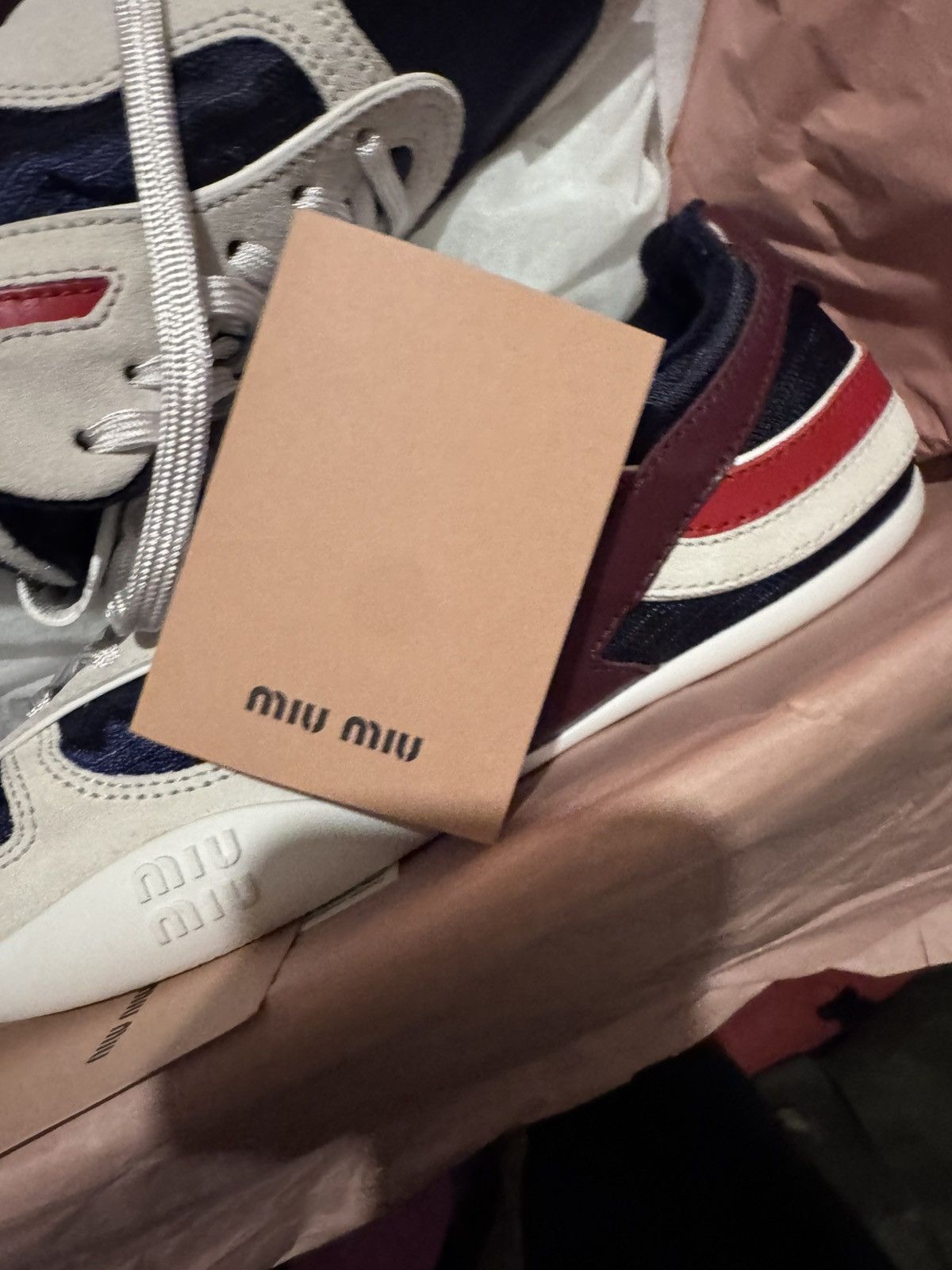 Miu Miu Miu Miu Gymnasium Technical Fabric and Suede Sneakers Size US 8 / IT 38 - 1 Thumbnail