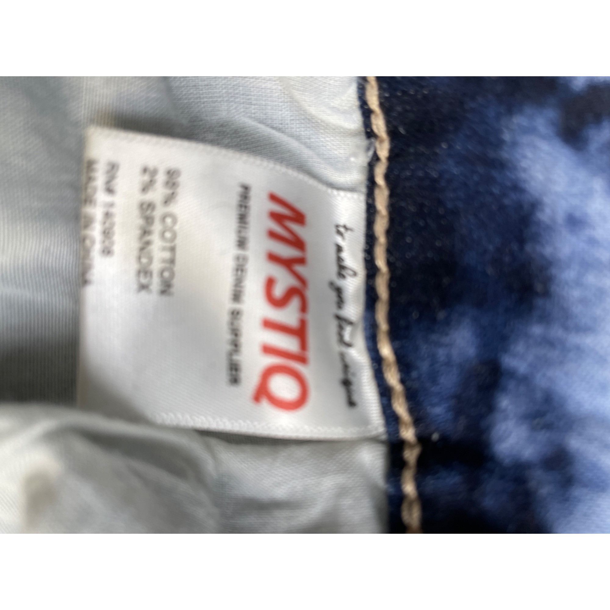 Other Mystiq Women's Blue/Orange Stretch Skinny Ripped Jeans Size Size 27" / US 4 / IT 40 - 5 Thumbnail