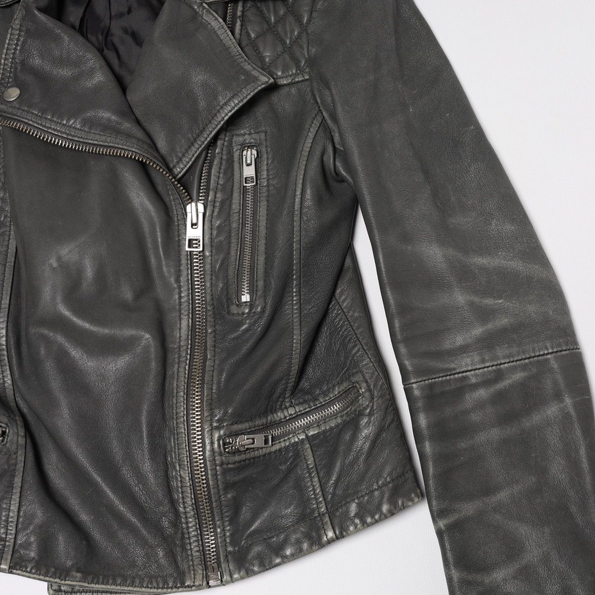 Allsaints Allsaints Cargo Biker Leather Jacket Faded Moto Size M / US 6-8 / IT 42-44 - 6 Thumbnail