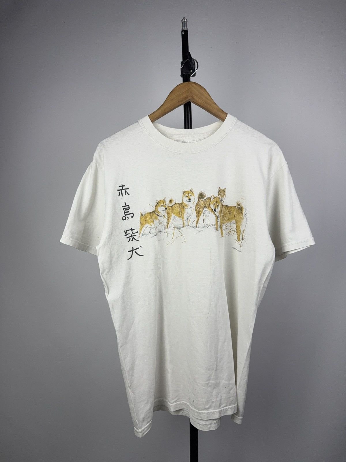 Vintage 00s Vintage Shiba Inu Dog Graphic Akashima Kennels T Shirt Size US M / EU 48-50 / 2 - 1 Thumbnail