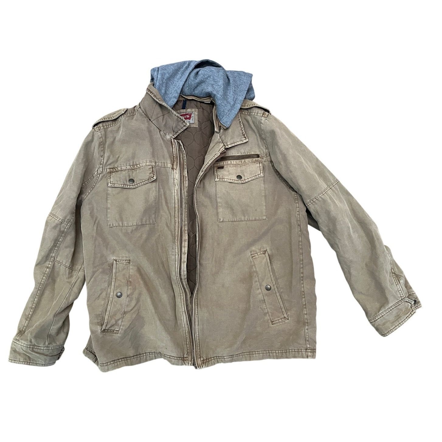 Levi's Levi’s Hooded Canvas Field Jacket Quilted Lined Workwear XXL Size US XXL / EU 58 / 5 - 1 Thumbnail