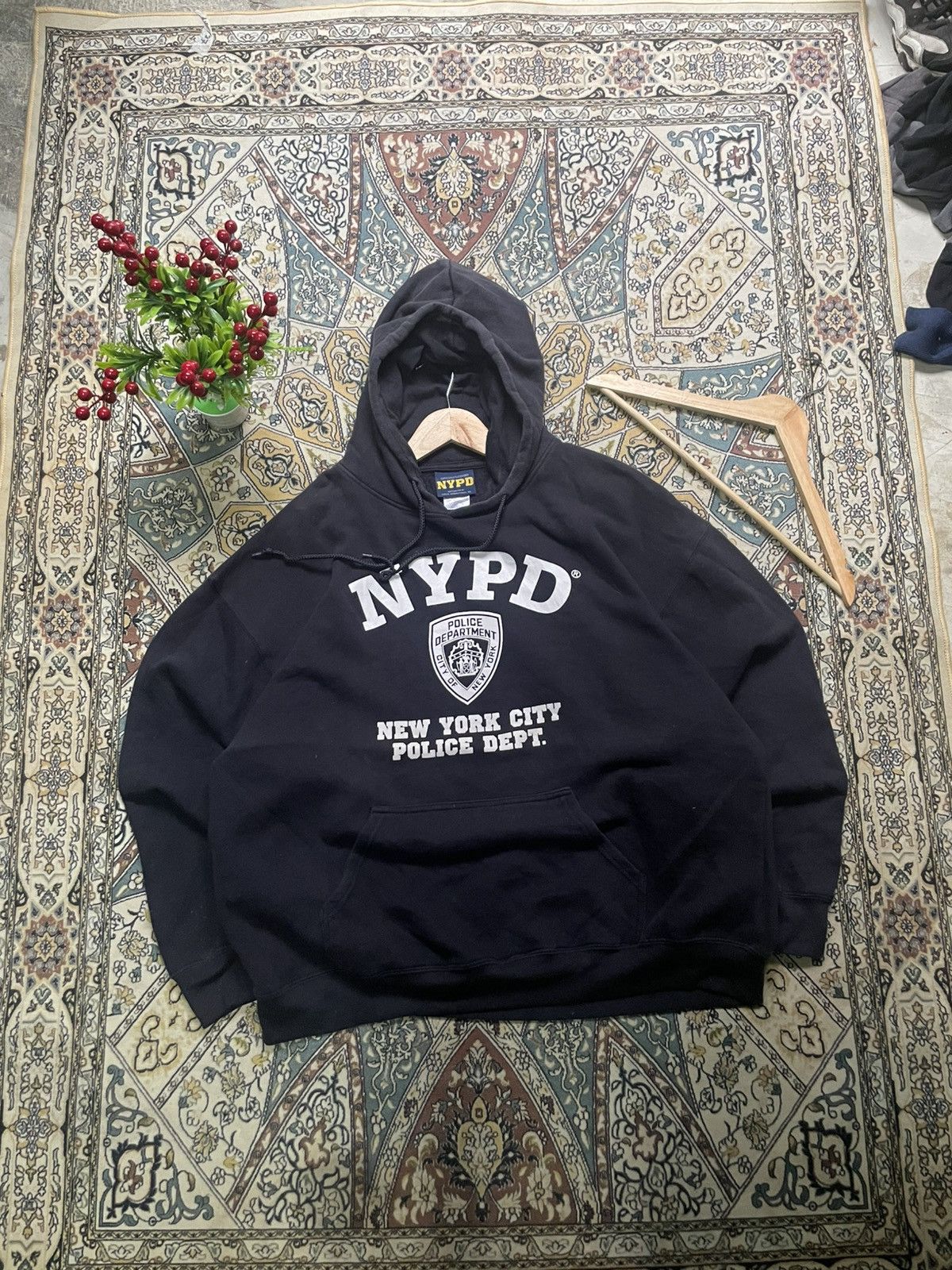 Other Vintage x Y2K x NYPD x Pullover Hoodie Size US XXL / EU 58 / 5 - 1 Thumbnail