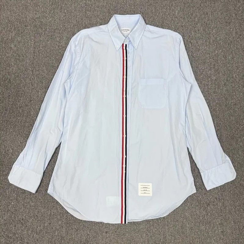 Thom Browne Thom Browne Blue Cotton Men's Shirt 0089 Size US S / EU 44-46 / 1 - 1 Thumbnail