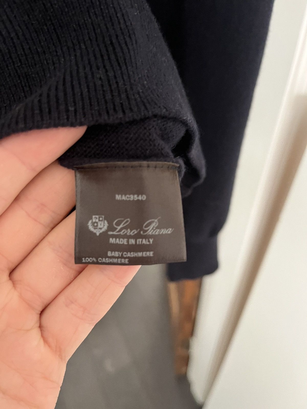 Loro Piana Loro Piana Navy Baby Cashmere quarter zip size 52 new Size US L / EU 52-54 / 3 - 4 Thumbnail