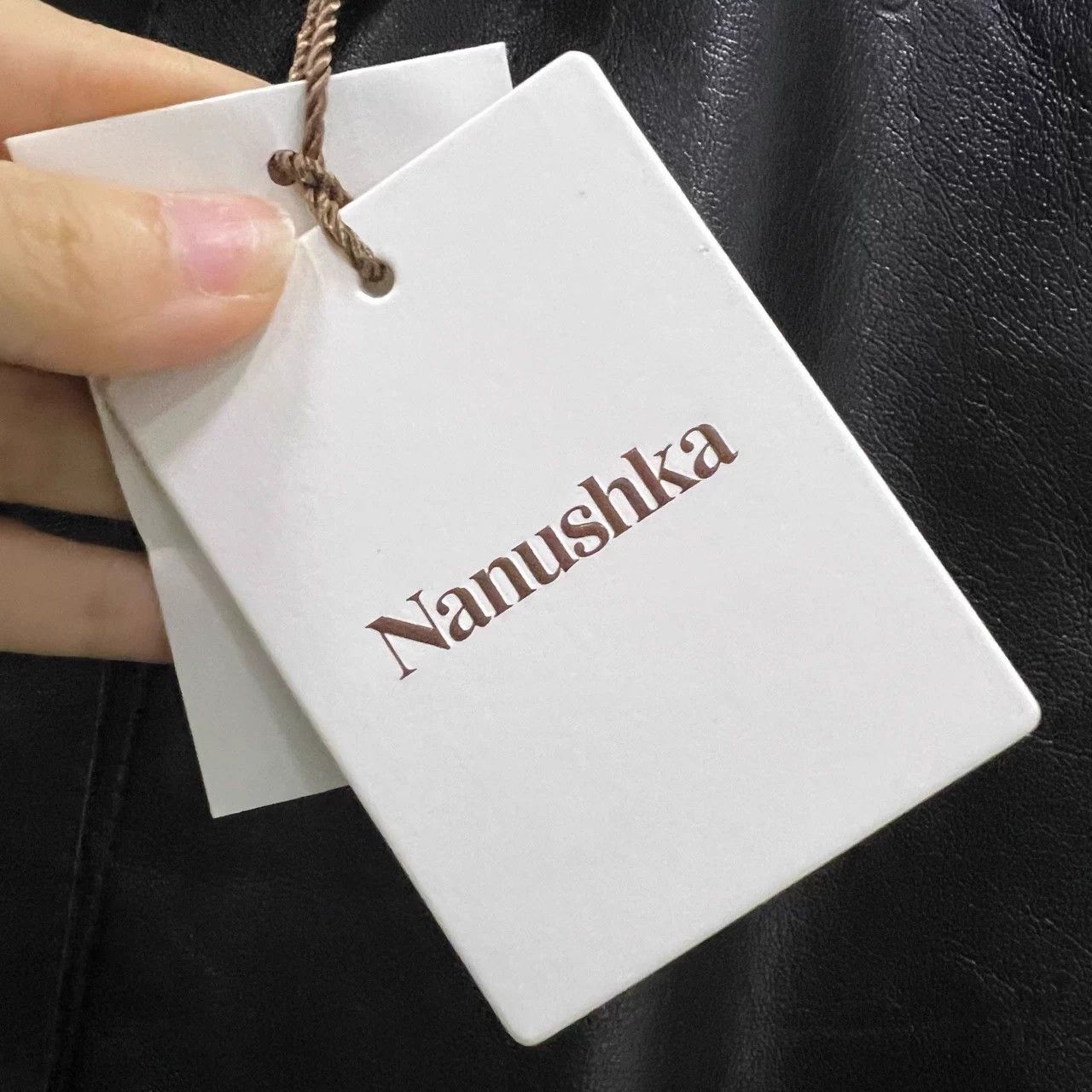Nanushka Nanushka women's black short-sleeve leather dress S M new Size M / US 6-8 / IT 42-44 - 4 Thumbnail