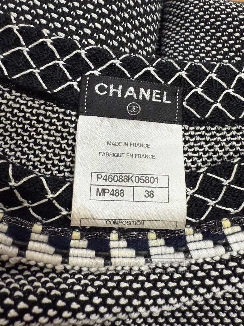 Chanel Chanel Black and white knitted dress Size XS / US 0-2 / IT 36-38 - 5 Thumbnail