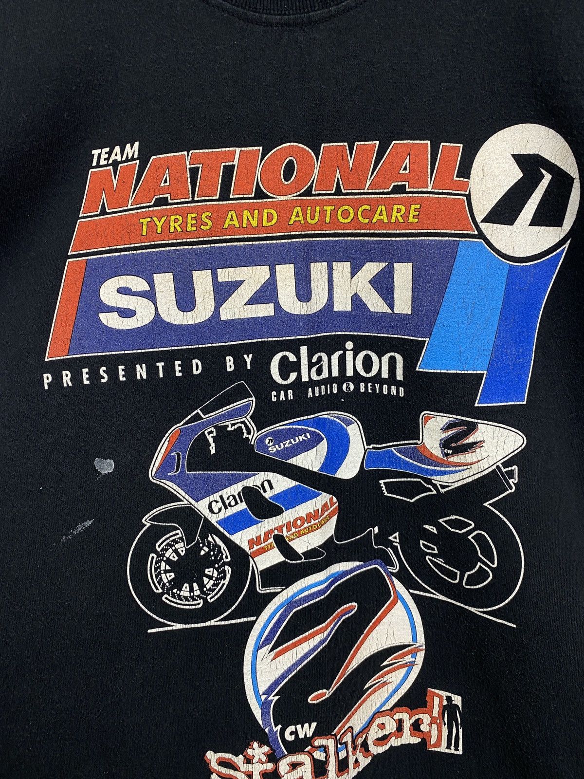 Fruit Of The Loom Vintage 90s Suzuki Chris Walker Stalker Racing T-Shirt Y2K Size US M / EU 48-50 / 2 - 6 Thumbnail