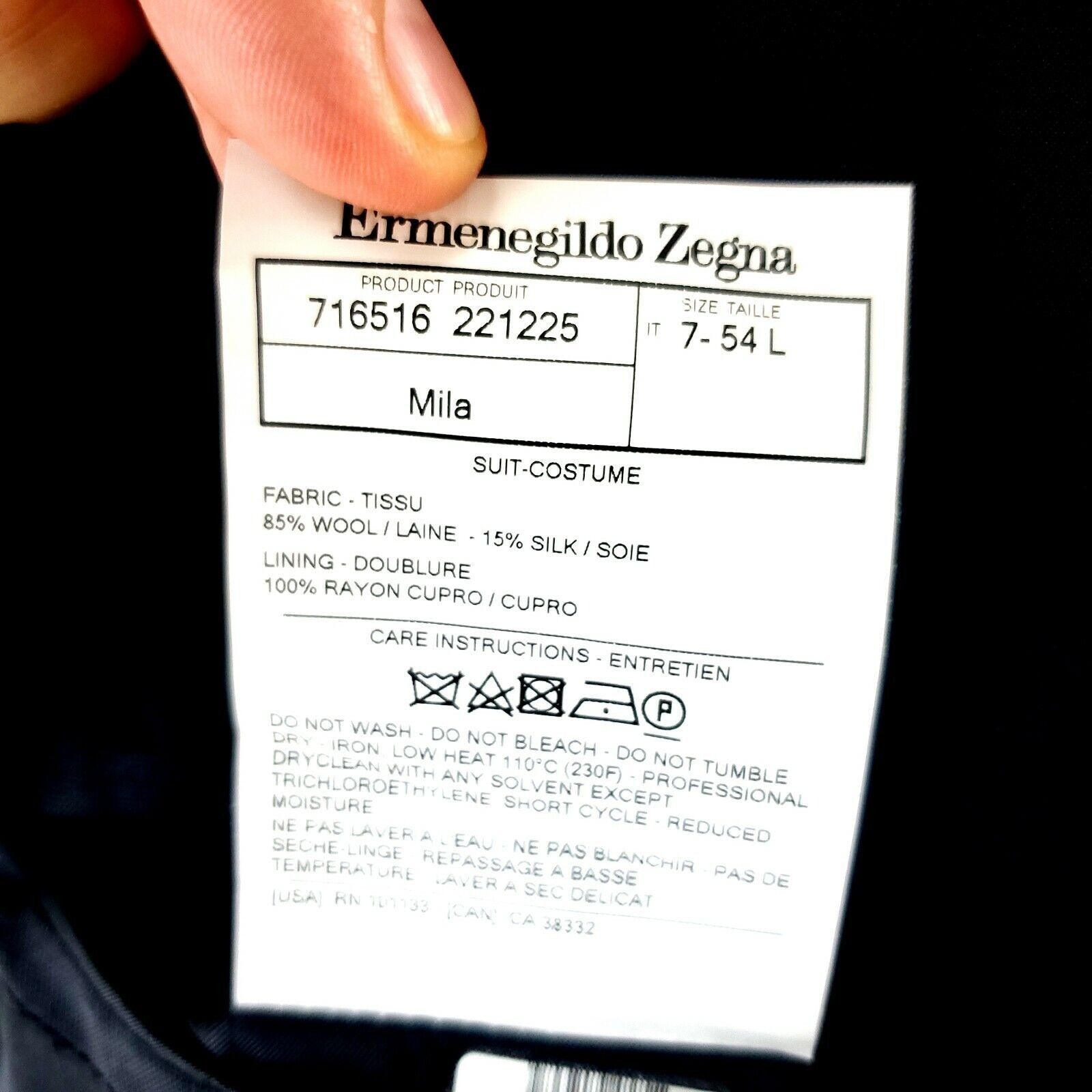 Ermenegildo Zegna Ermenegildo Zegna Trofeo 600 40R 2 Button Microcheck Gray Wo Size 40R - 10 Thumbnail