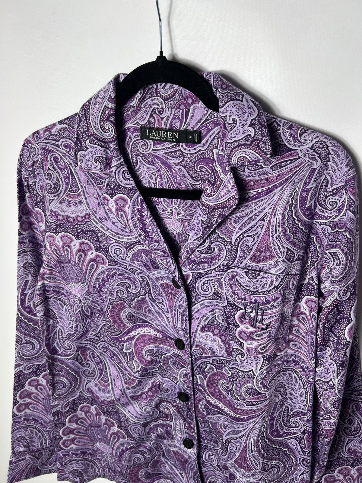 Polo Ralph Lauren Lauren Ralph Lauren Pajama Sleep Shirt Womens Paisley Purple Size XS / US 0-2 / IT 36-38 - 2 Thumbnail