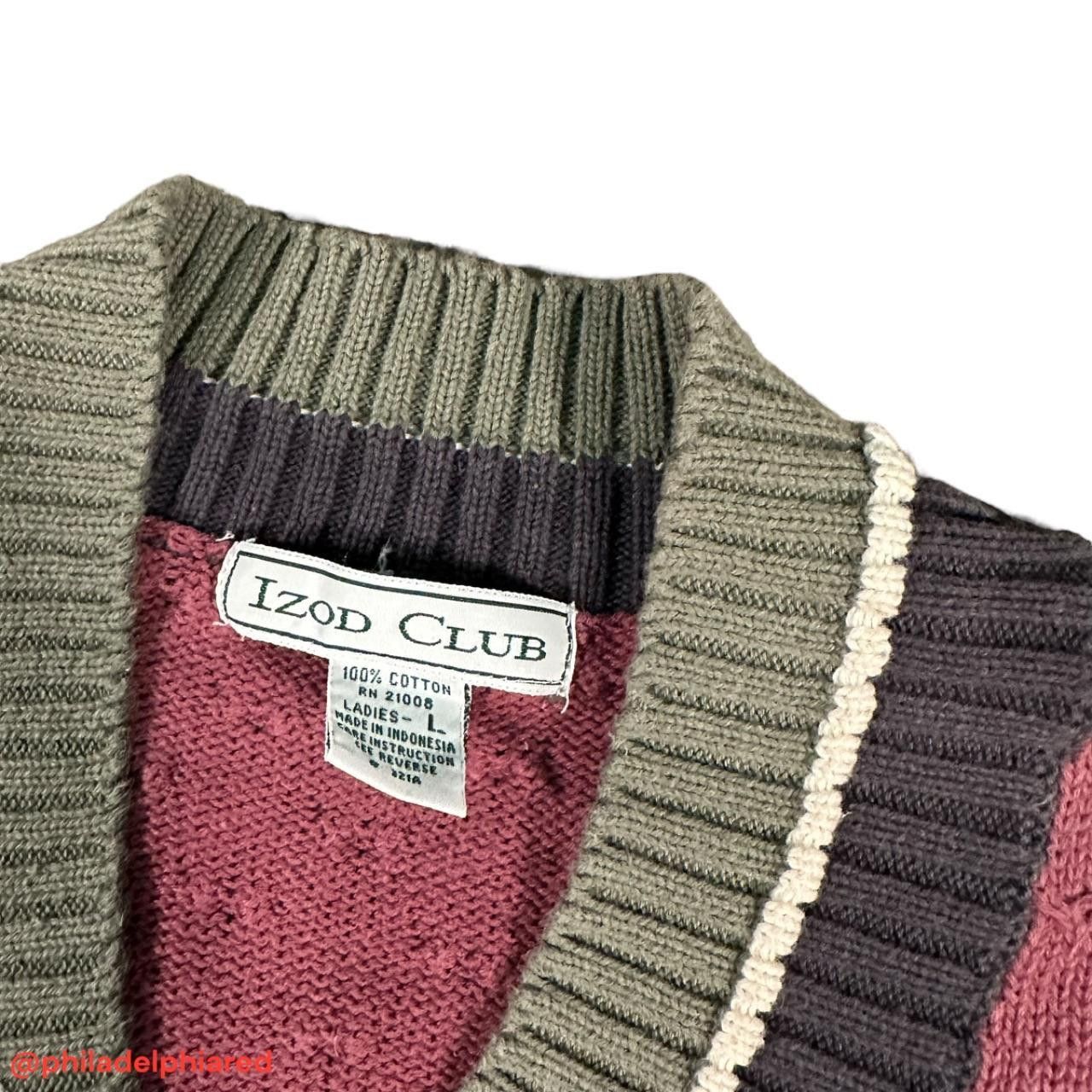 Izod Vintage 1990s Izod Club V Neck sweater womens L Size XL / US 12-14 / IT 48-50 - 5 Thumbnail