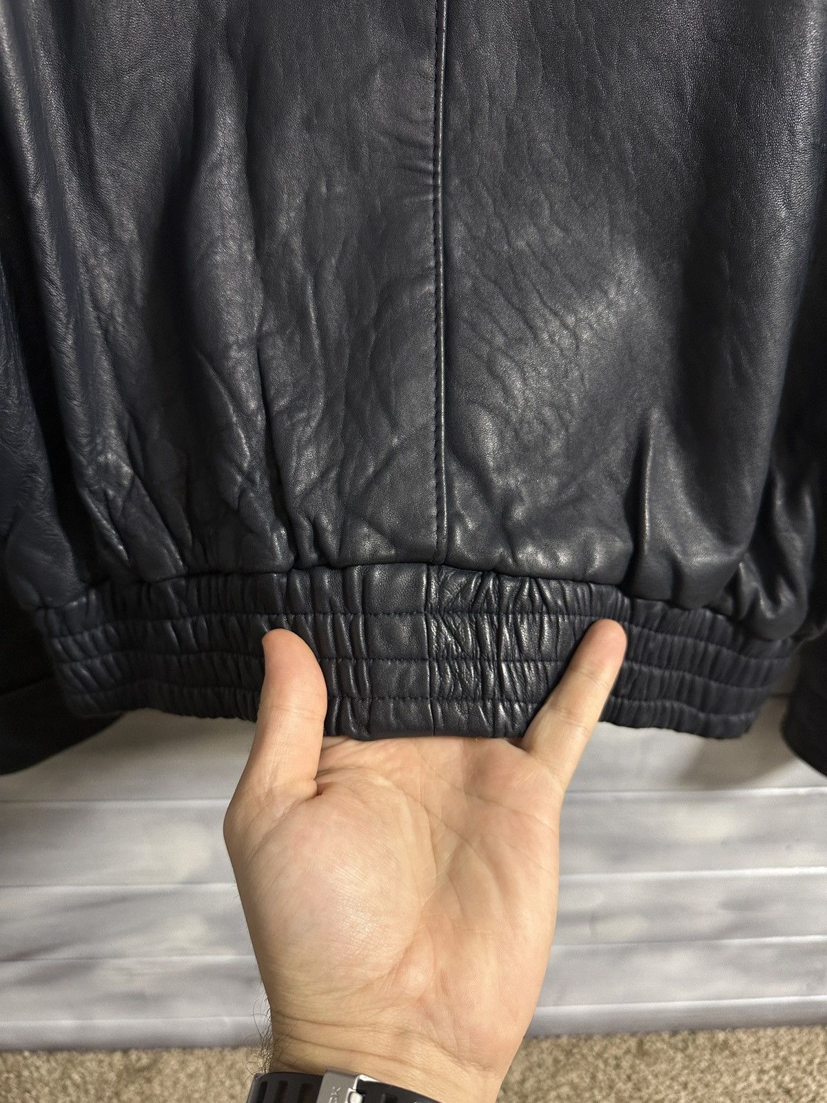 Japanese Brand Rare Vintage Leather Moto Racing Jacket Bomber. Size US M / EU 48-50 / 2 - 11 Thumbnail