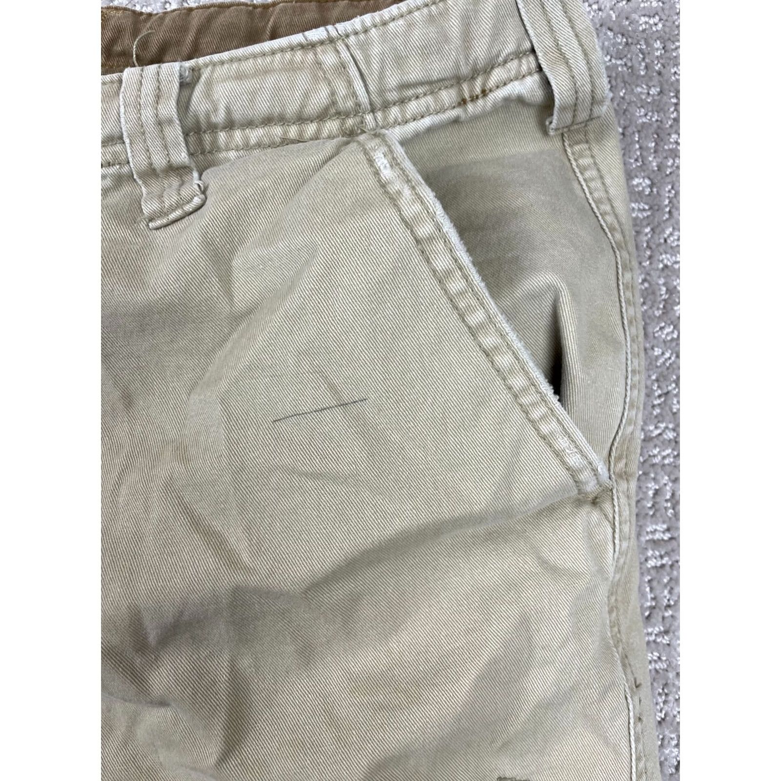 Iro VTG IRON Pants Cargo Wide-Leg 37x31 Beige Mens 90s Y2K Skater Baggy Cargo Pocket Cotton Wide Leg Inseam 31 Mens Size US 37 - 6 Thumbnail