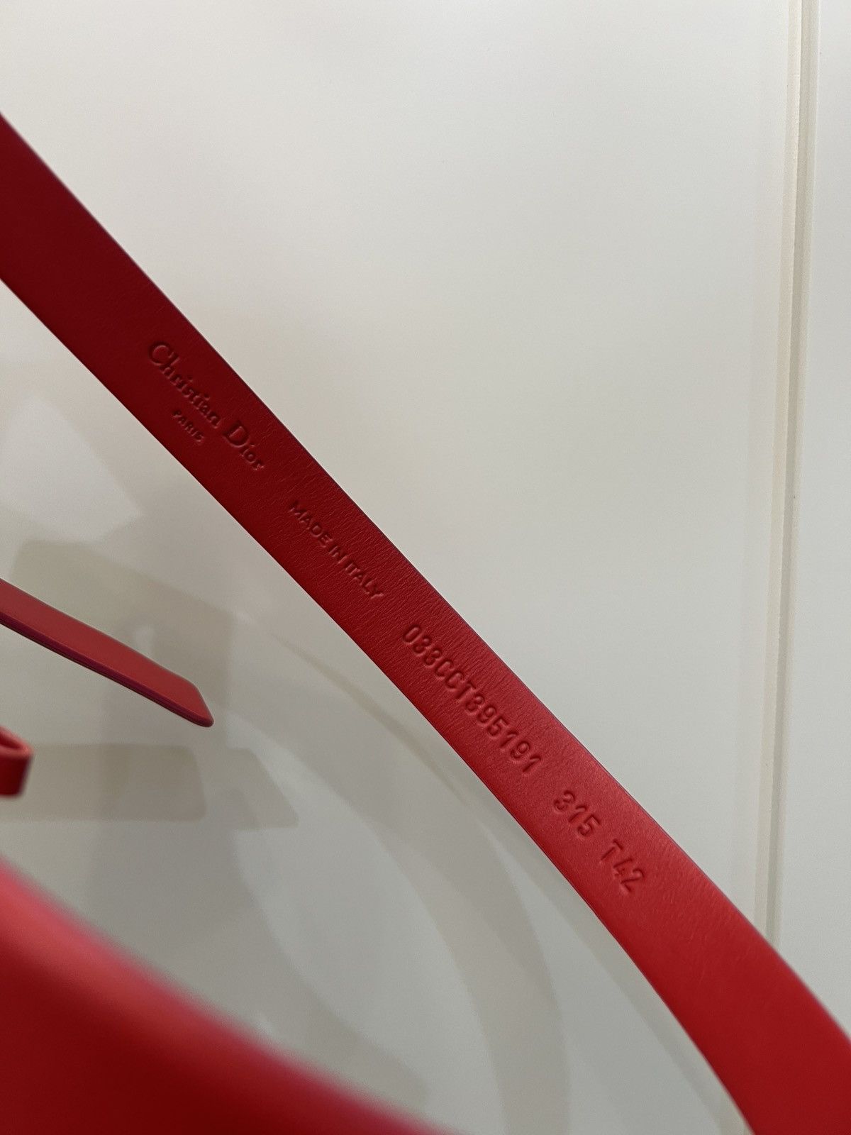 Dior Dior Red Leather belt Women’s Size 42 Size ONE SIZE - 11 Thumbnail