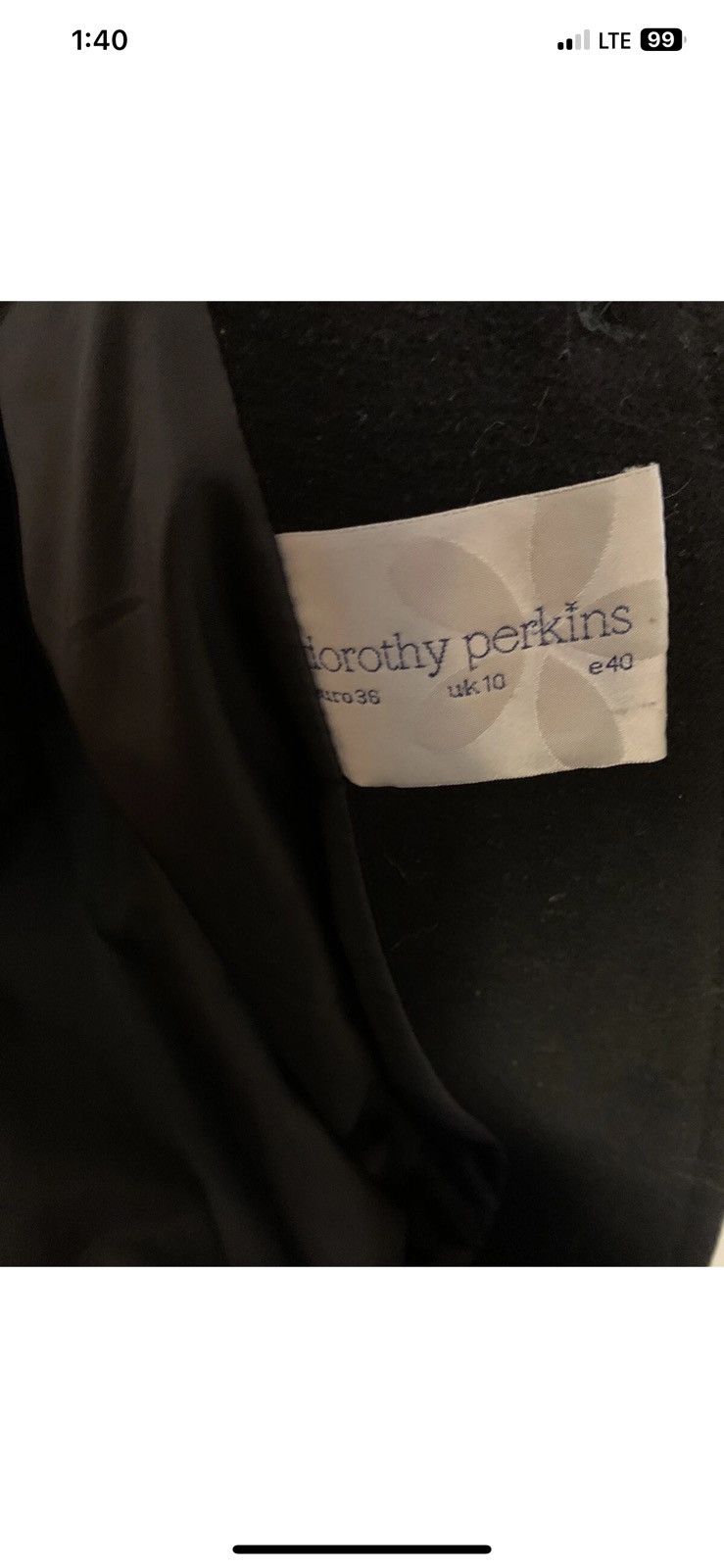 Other Dorothy Perkins womens sz M UK 10 long black coat Size ONE SIZE - 4 Thumbnail