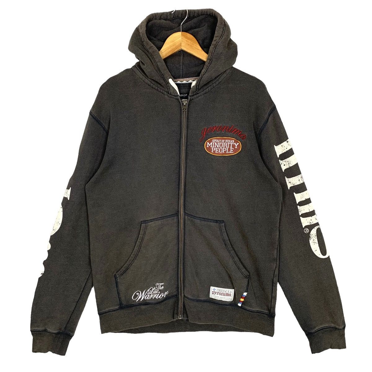 Vintage Geronimo Military Laeder Apache Minority People Hoodie =M/L Size US M / EU 48-50 / 2 - 3 Thumbnail