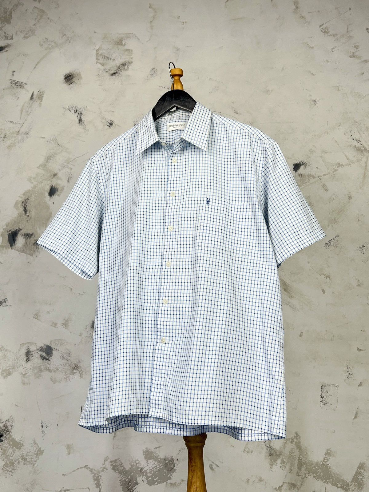 Yves Saint Laurent Yves Saint Laurent Pour Homme Short Sleeve Shirt L - XL Size US XL / EU 56 / 4 - 1 Thumbnail