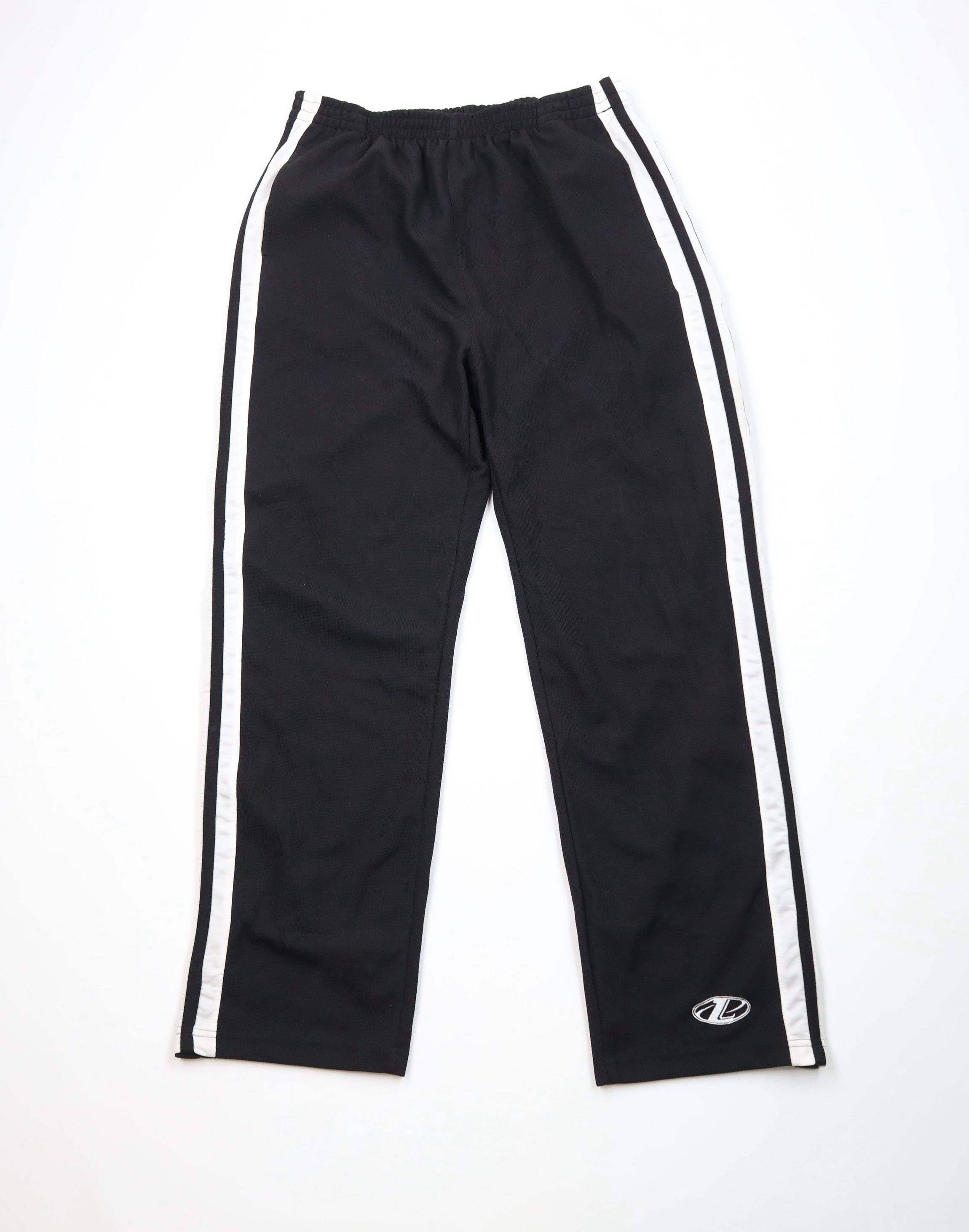 Vintage Vintage 90s Streetwear Knit Tearaway Wide Leg Pants Black Size US 38 / EU 54 - 1 Thumbnail