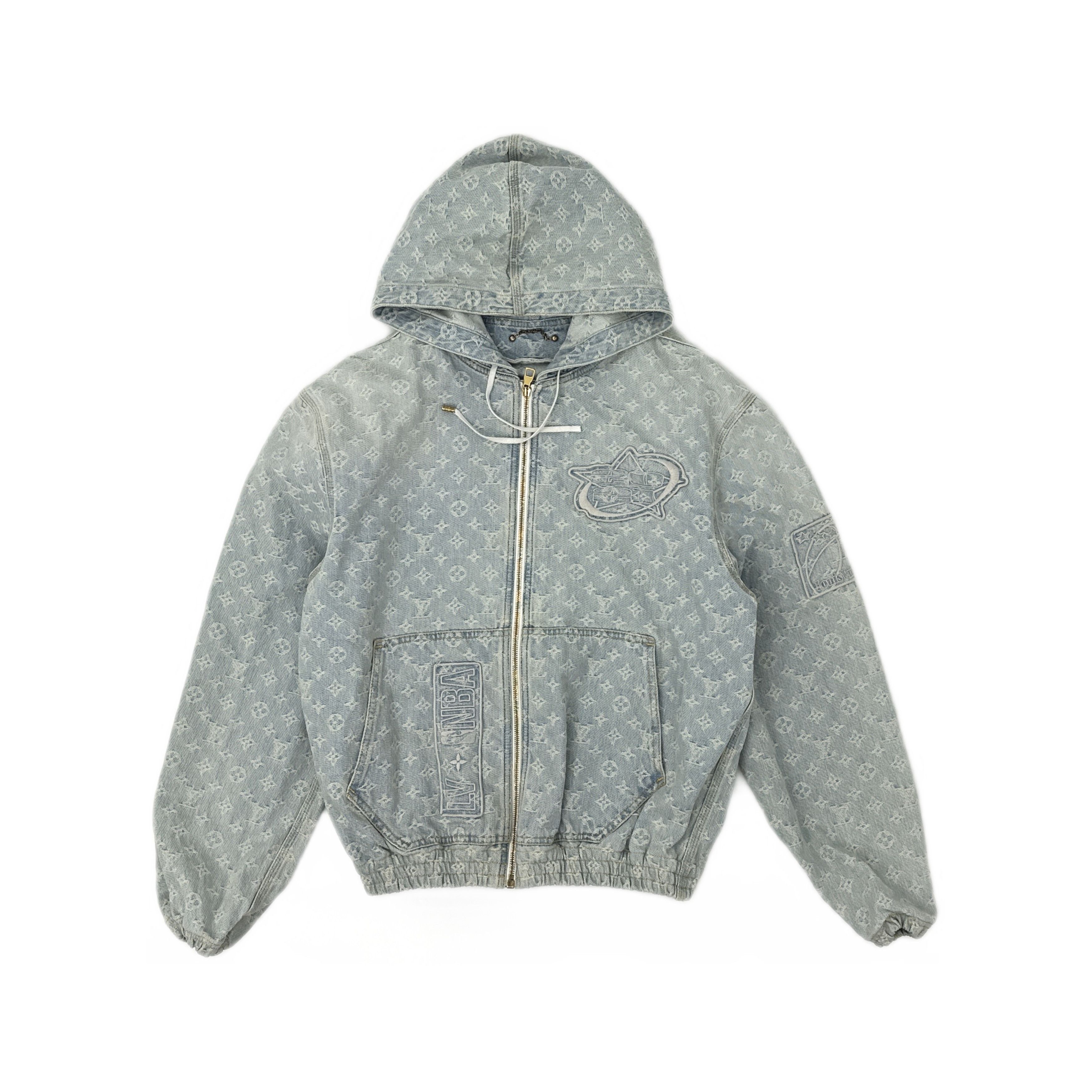 Louis Vuitton Louis Vuitton x NBA Monogram Denim Jacket Size M Size US M / EU 48-50 / 2 - 1 Thumbnail