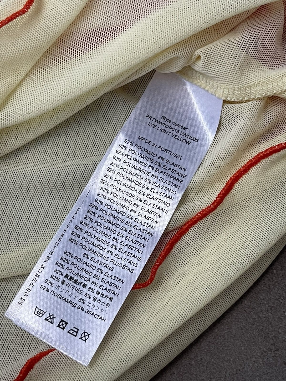 Sunnei !DS! SS23 Sunnei Heart And Hands Mesh Yellow Turtleneck Size US S / EU 44-46 / 1 - 14 Thumbnail