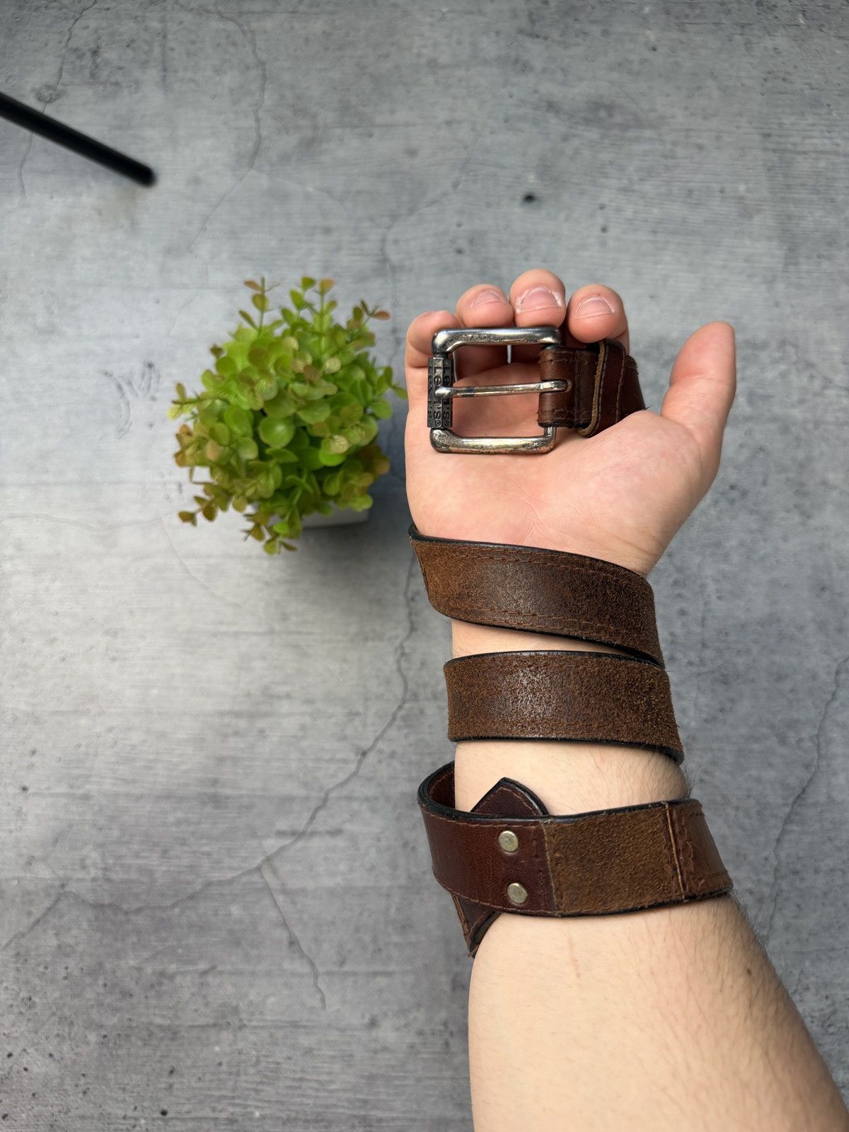 Levi's 00’S NUMBER NINE STYLE JAPAN LEATHER Y2K BELT JAPANESE RARE Size ONE SIZE - 1 Thumbnail
