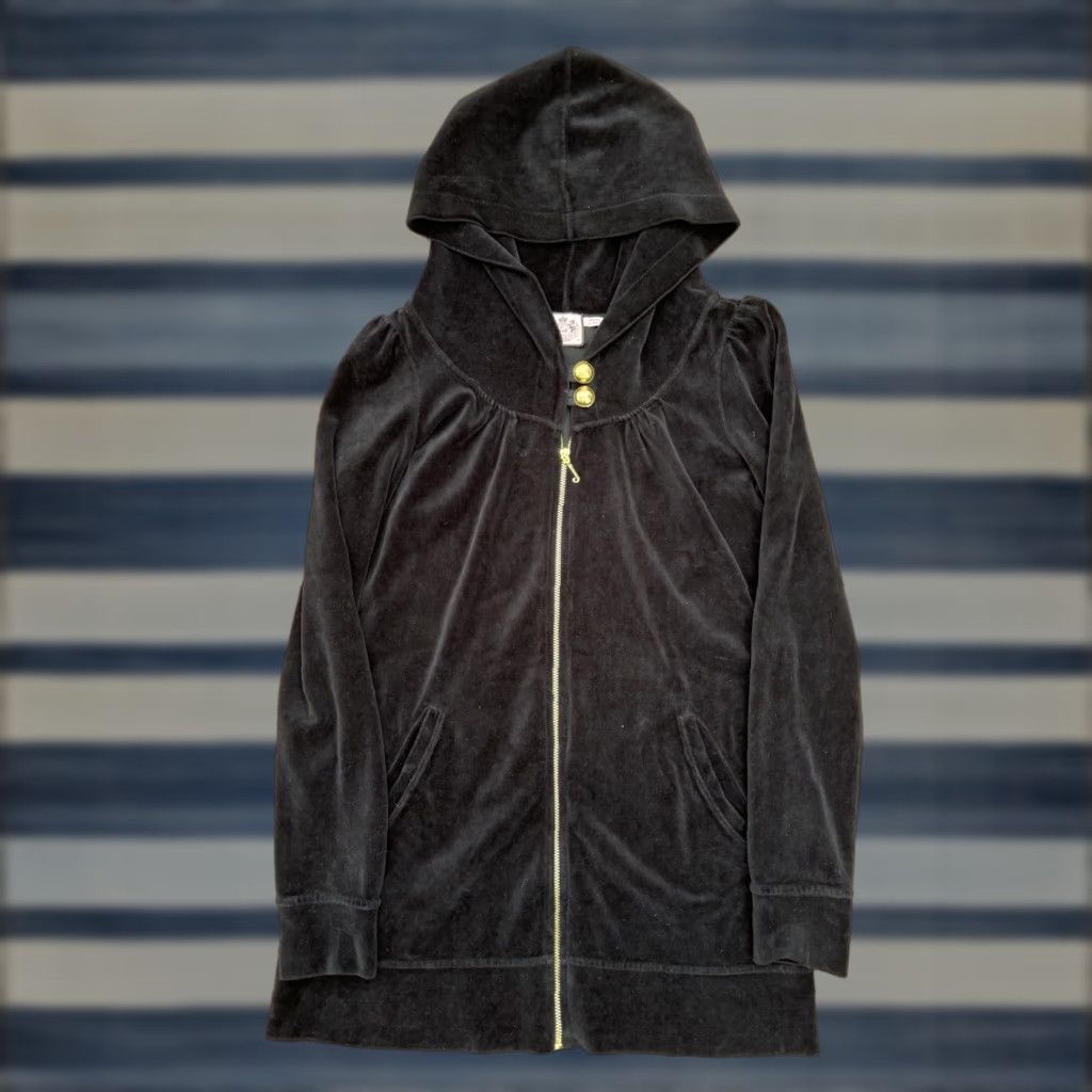 Juicy Couture VINTAGE Juicy Couture Velour Hoodie Full Zip Size M / US 6-8 / IT 42-44 - 1 Thumbnail
