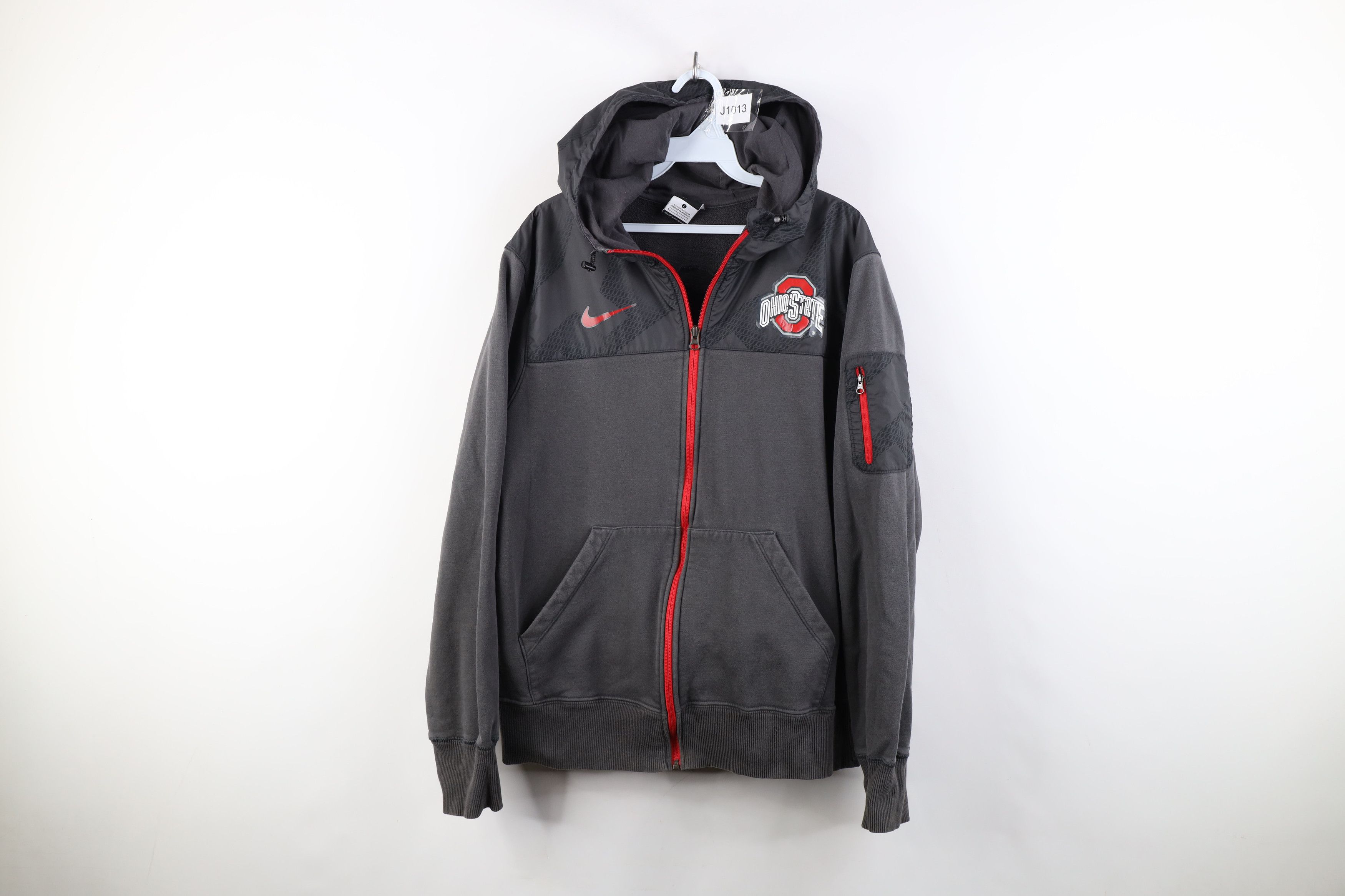 Nike Nike Spell Out Ohio State University Full Zip Hoodie Jacket Size US L / EU 52-54 / 3 - 1 Thumbnail