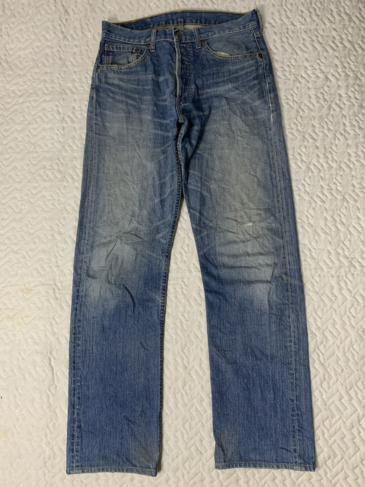 Vintage Levis 501 Distressed Denim