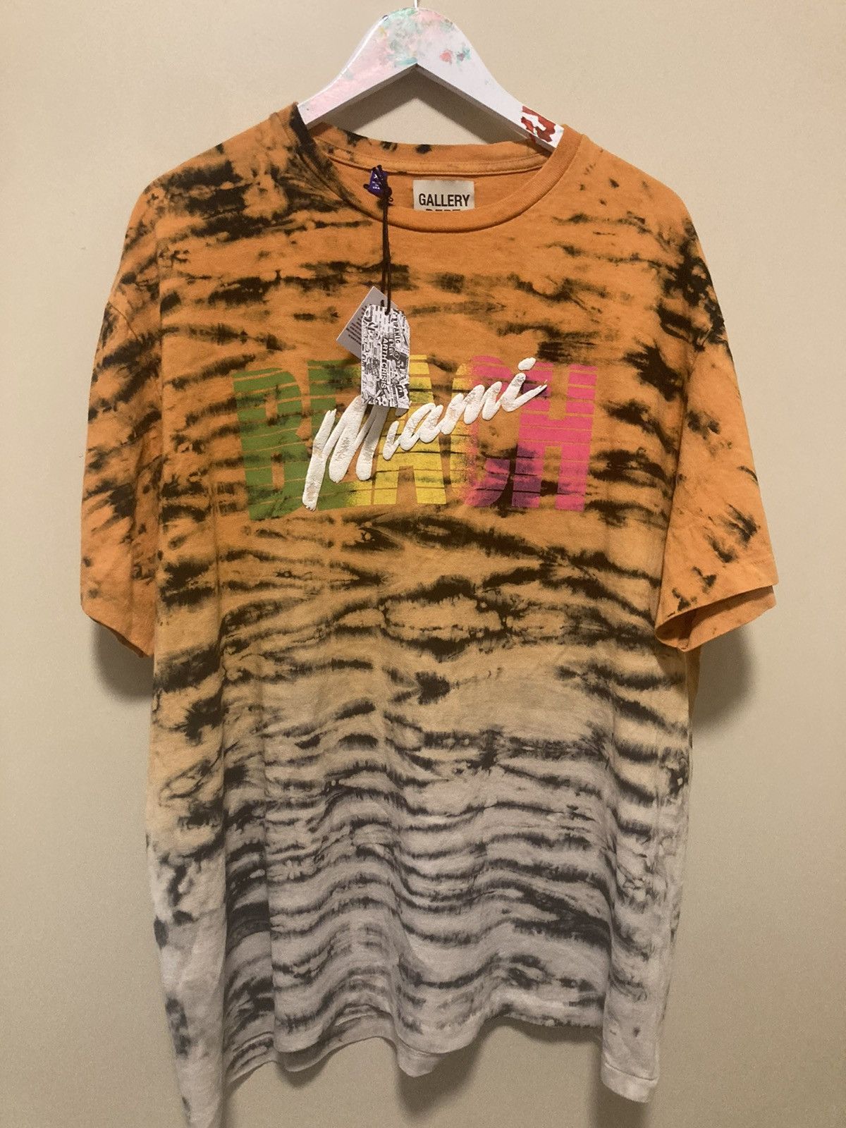 image of Gallery Dept. Miami Exclusive Time Tidy Tee Size XL in Tie/Dye, Men's