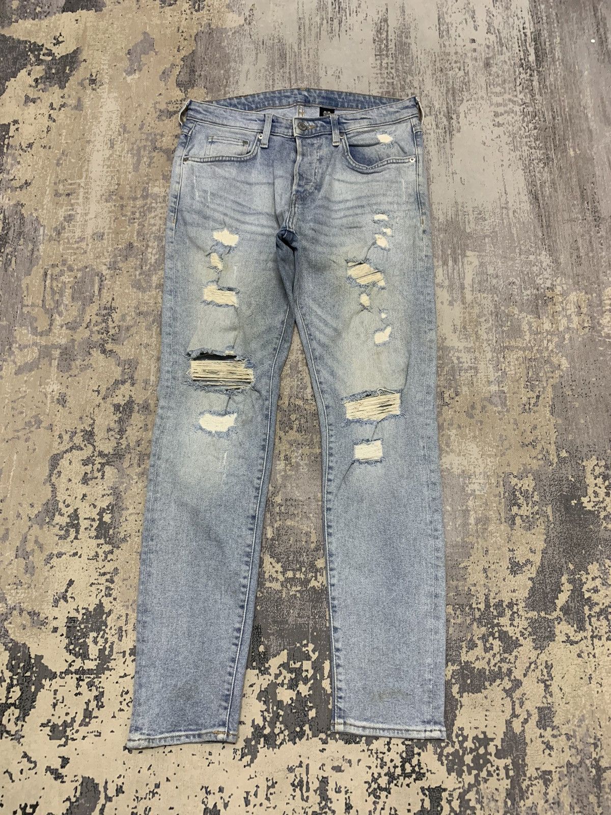 Japanese Brand Japanese Brand Distressed Denim Ripped Skinny Jean Size US 32 / EU 48 - 1 Thumbnail