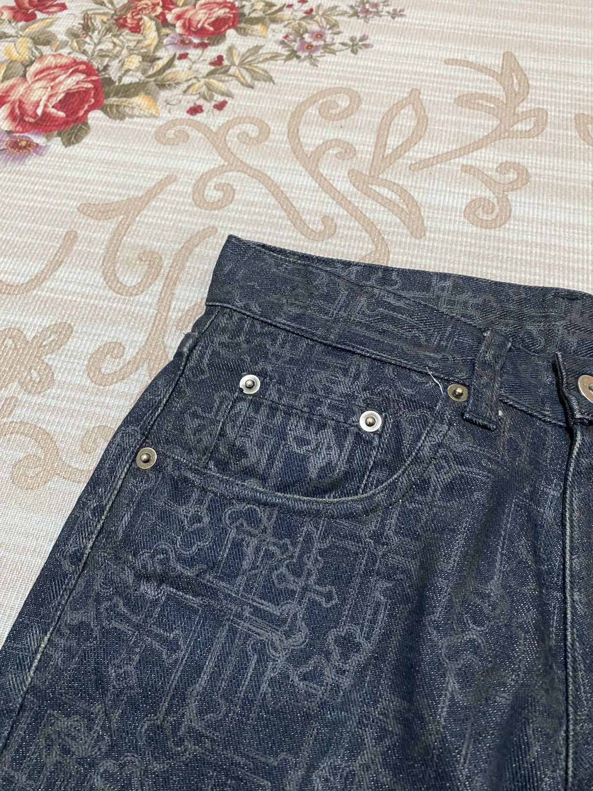 If Six Was Nine Rare Custom Culture Crossover Over Print Punk Style Denim Size US 27 - 5 Thumbnail