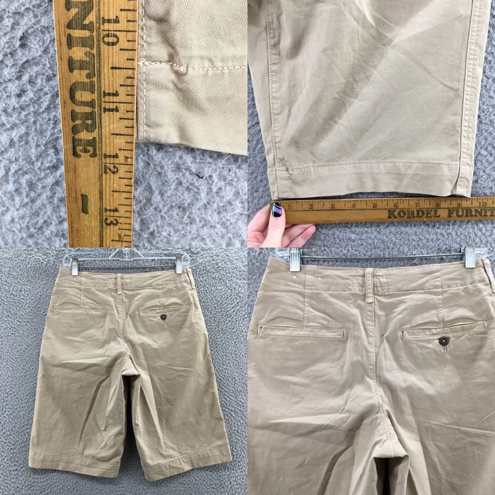 American Eagle Outfitters American Eagle Outfitters Chino Shorts Beige Mens 30x11.5 Mid Rise Casual Size US 28 / EU 44 - 8 Thumbnail