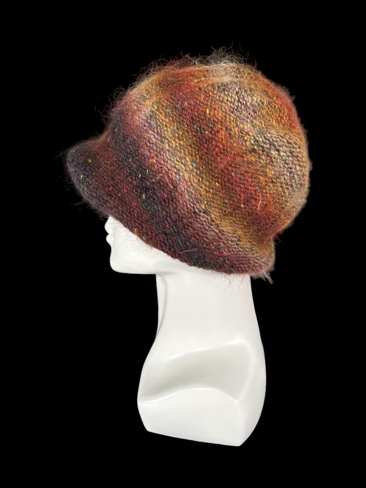 Japanese Brand × Kapital × Vintage Crochet Knitted japanese Hairy Rare Design Hats ☠️☠️ Size ONE SIZE - 1 Thumbnail