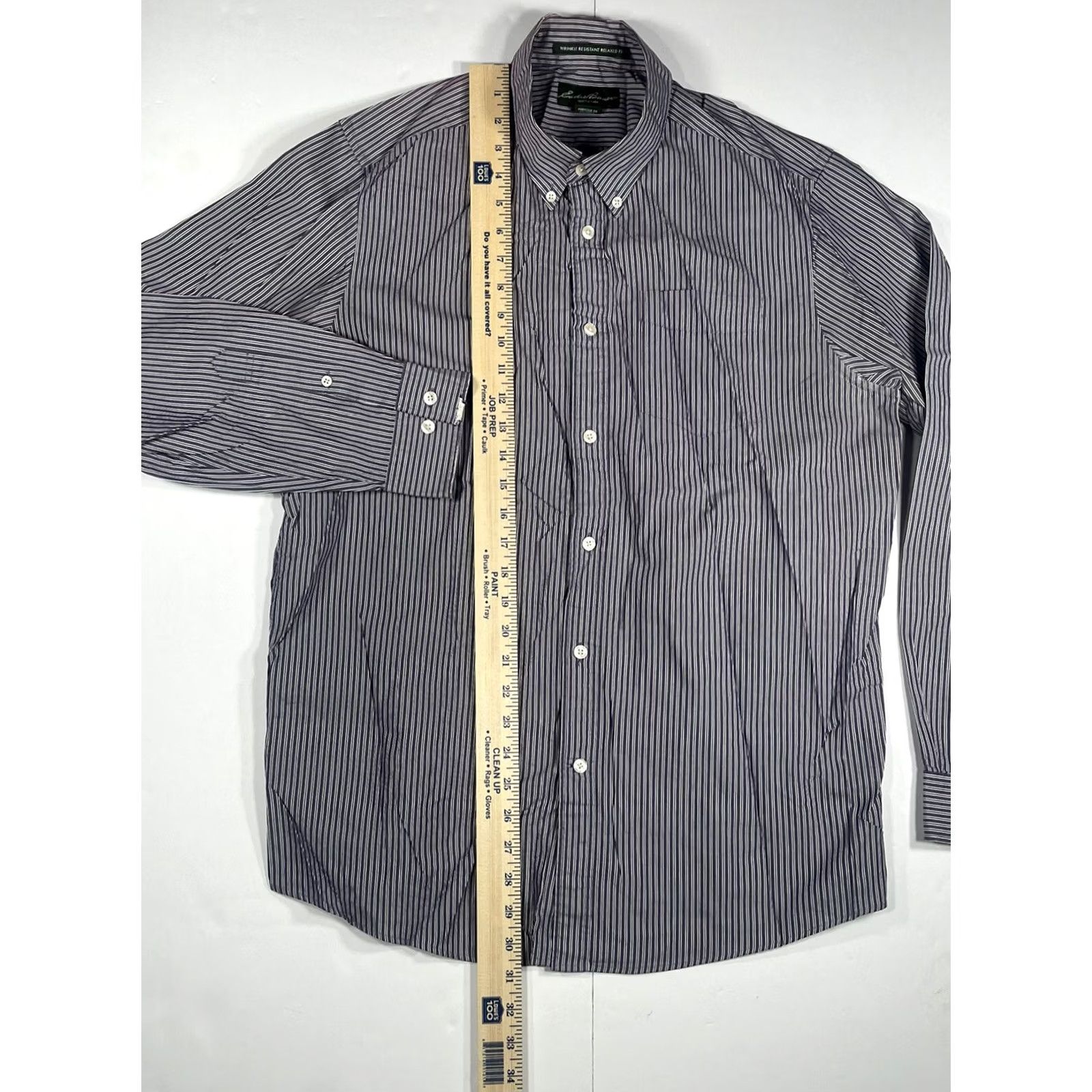 Eddie Bauer Eddie Bauer Shirt Mens Size L Striped Wrinkle Resistant Long Sleeve Button Front Size US L / EU 52-54 / 3 - 4 Thumbnail