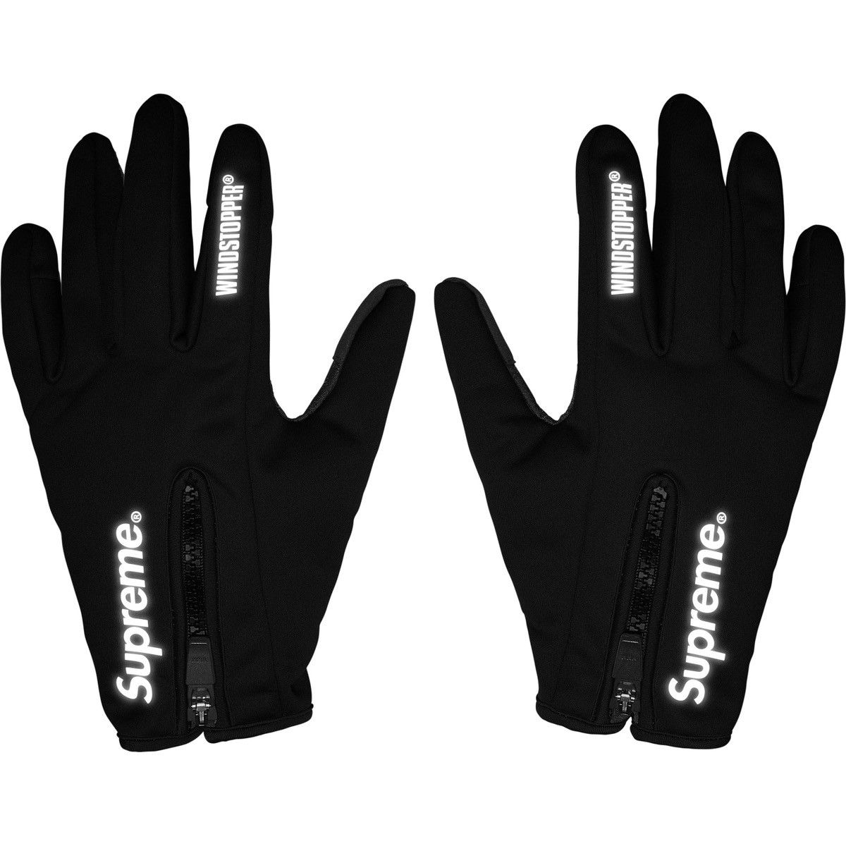 Supreme Supreme Windstopper Zip Gloves Black Large FW25 Size ONE SIZE - 2 Thumbnail