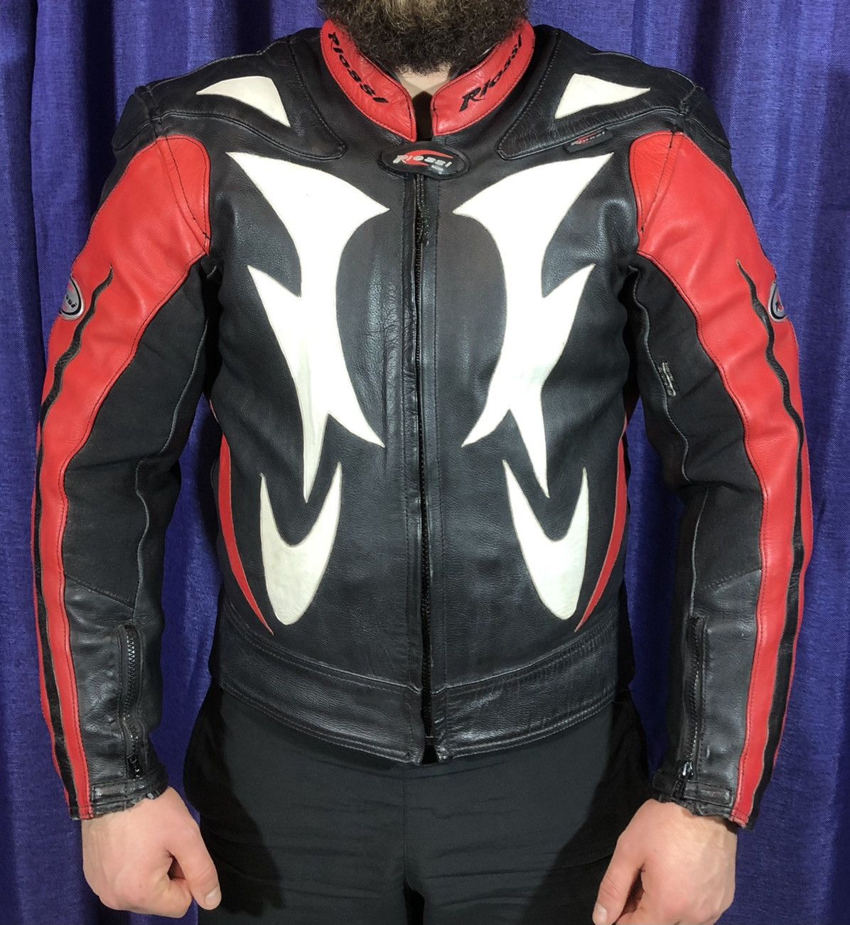 Ferrari × Honda × Yamaha Riossi Motorcycle Leather Jacket Racing Size US L / EU 52-54 / 3 - 2 Thumbnail