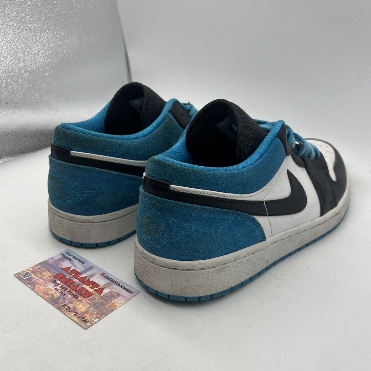 Nike Air Jordan 1 low laser blue Size US 12 / EU 45 - 5 Thumbnail