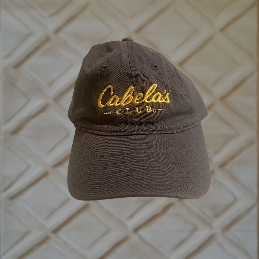 Vintage Cabela's Club Ball Cap Embroidered Logo Dad Hat Adjustable Strapback Outdoor Grey Mens Adjustable Cap Size ONE SIZE - 1 Thumbnail