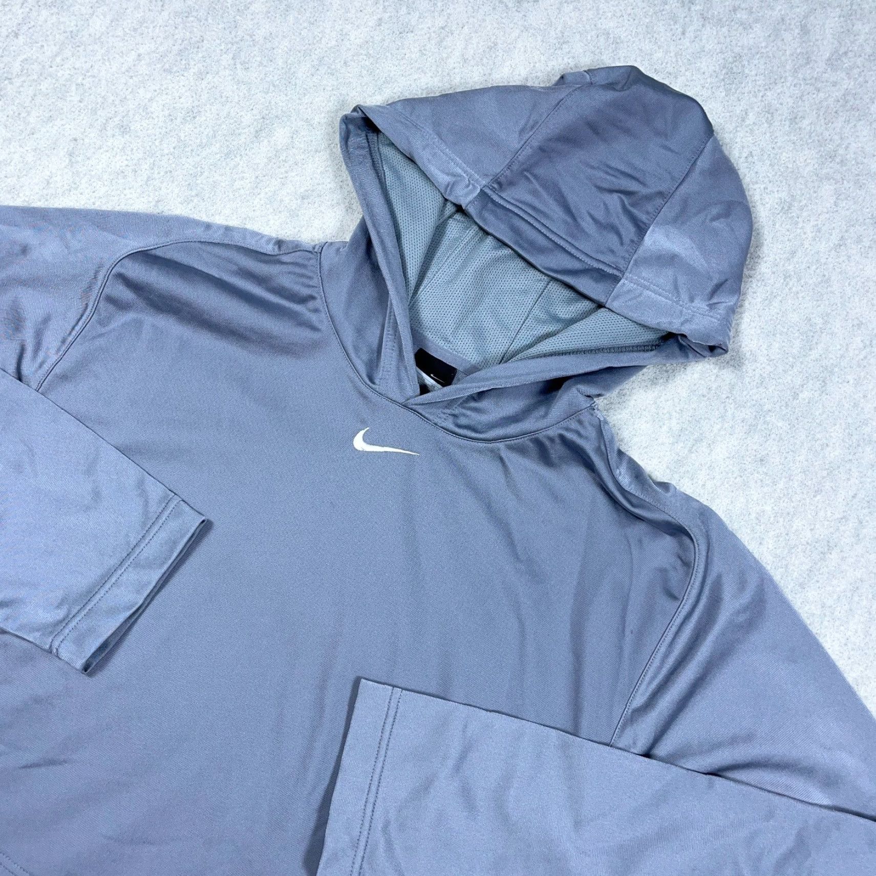 Nike VINTAGE Nike Hoodie Men XL Gray White Center Swoosh Y2K Performance Hoops Hooded Pullover Regular Size US XL / EU 56 / 4 - 6 Thumbnail