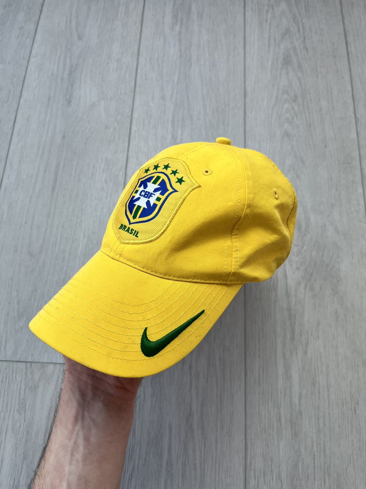 Nike × Vintage Vintage Nike Brazil Cap Soccer Blokecore Football Y2K 90s Size ONE SIZE - 9 Thumbnail