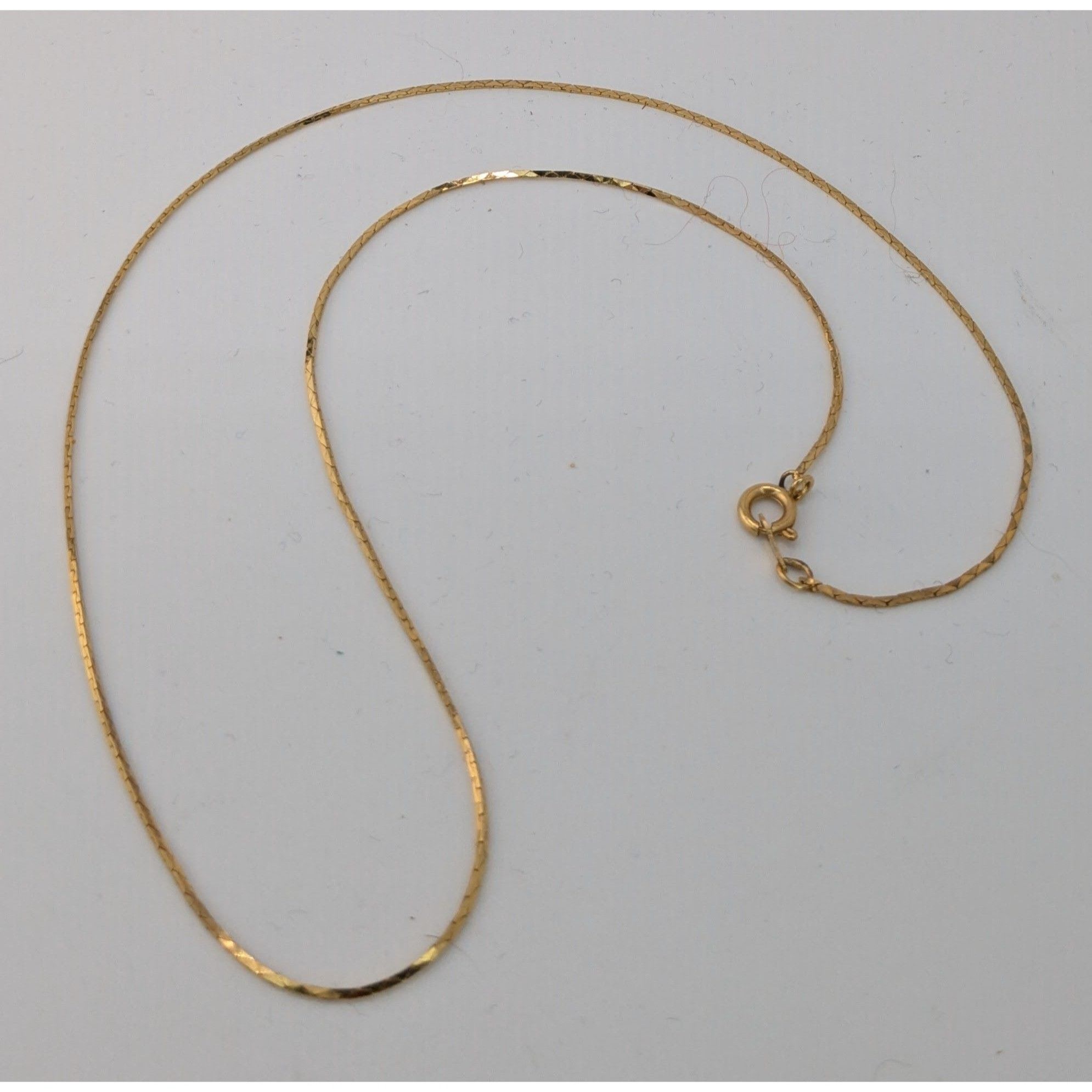 Other Classic Elegant Tone Flat Snake Chain Necklace Gold Tone Wit Size ONE SIZE - 6 Thumbnail
