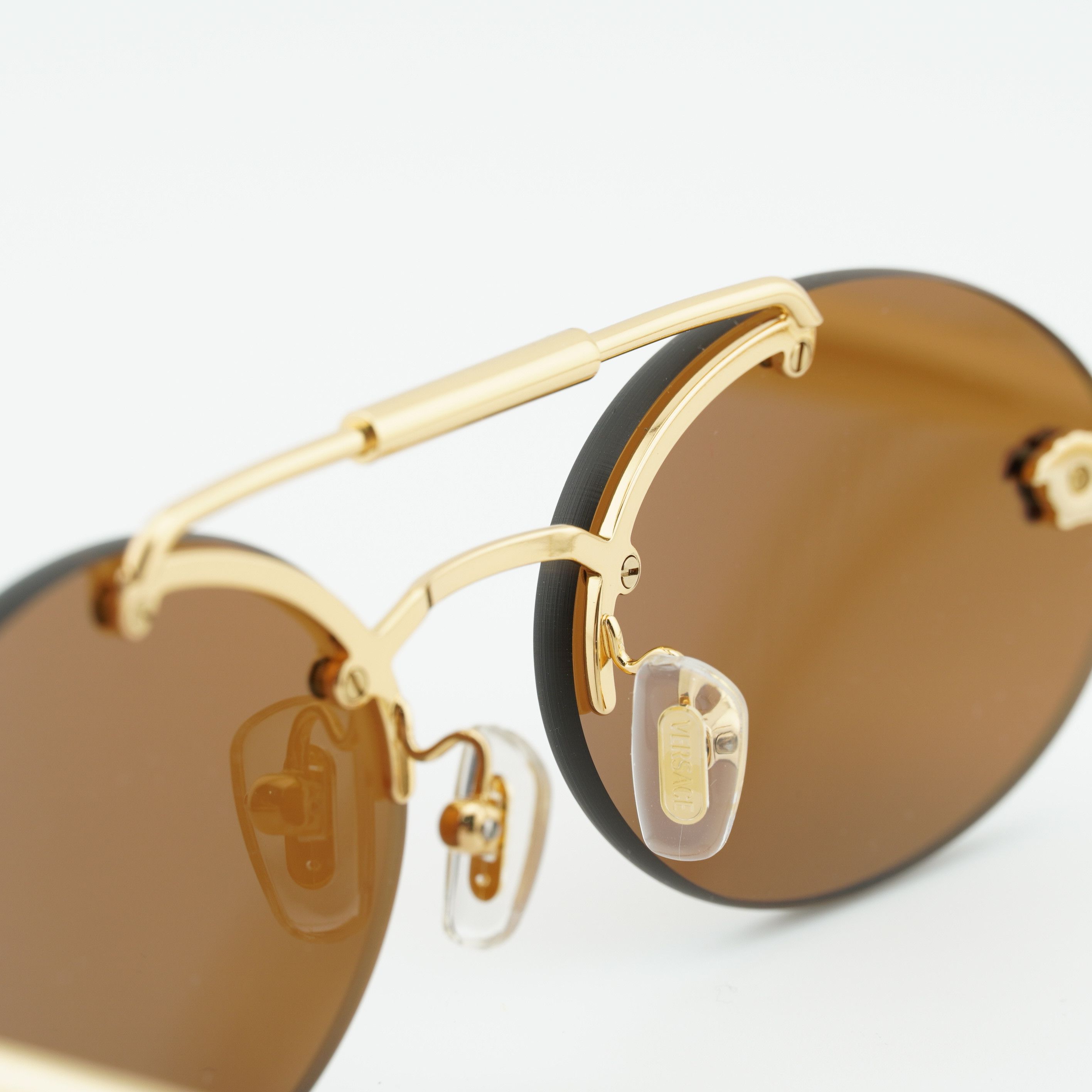 Versace Versace VE2295 1002/73 Sunglasses Gold Oval Frame Size ONE SIZE - 3 Thumbnail