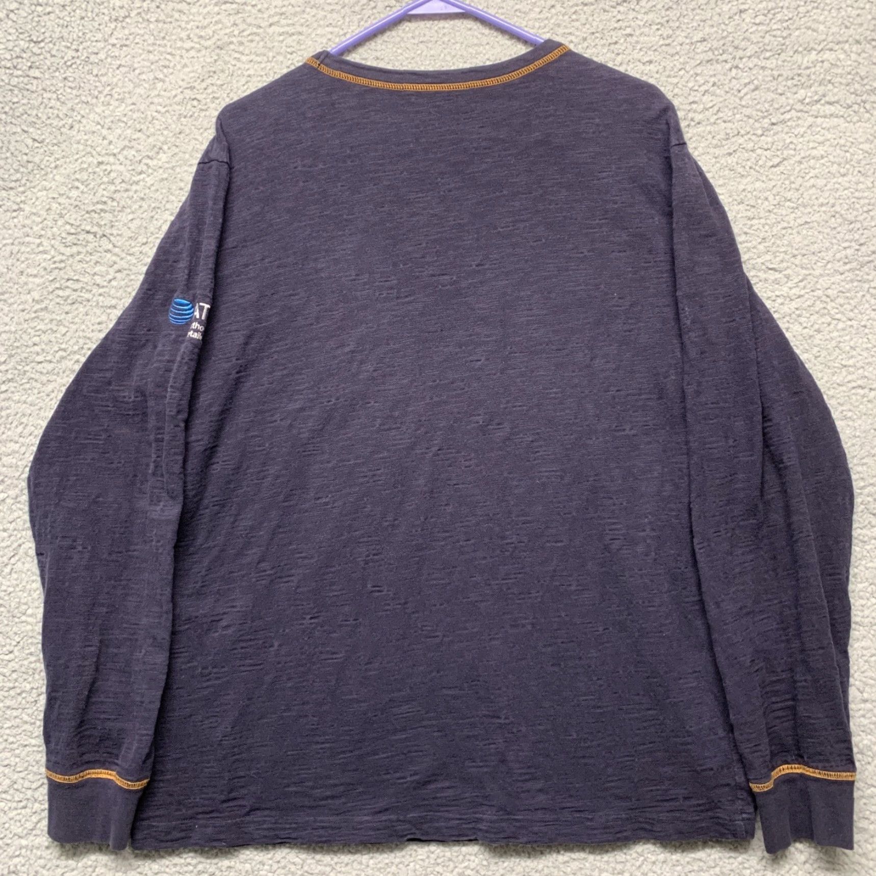 Urban Outfitters Outfitters Mens Tee Size L Navy Blue 1 Zip Pocket Orange Trim Logo on Sleeve Shirt Long Sleeve Crew Neck Blue Pockets Mens Size US L / EU 52-54 / 3 - 4 Thumbnail